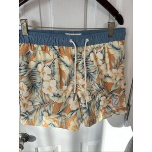 American Eagle yellow floral bathing suit size small Hawaiian print